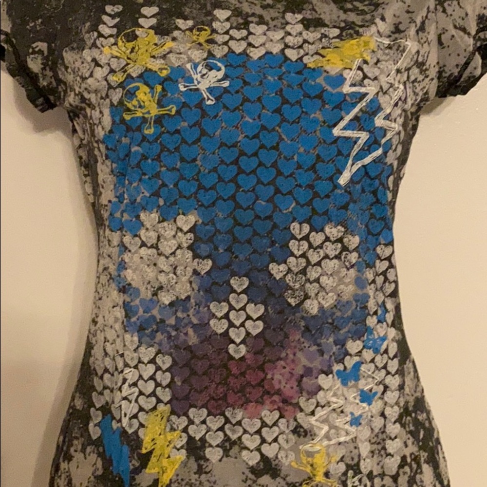 Skull print T shirt